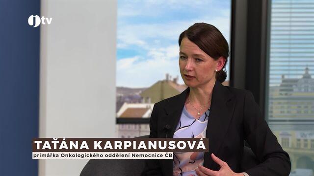 Taťána Karpianusová - primářka Onkologického oddělení Nemocnice ČB